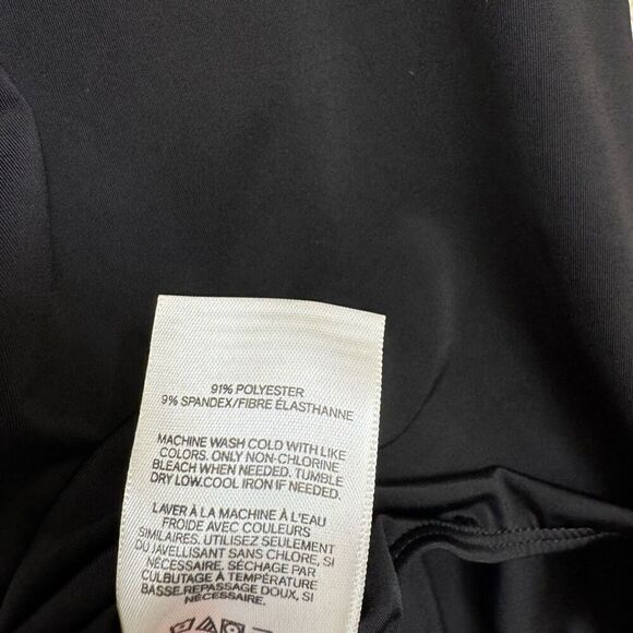 Express Black Asymmetrical Strappy Jersey Knit Smooth Bodysuit XS - Picture 6 of 6